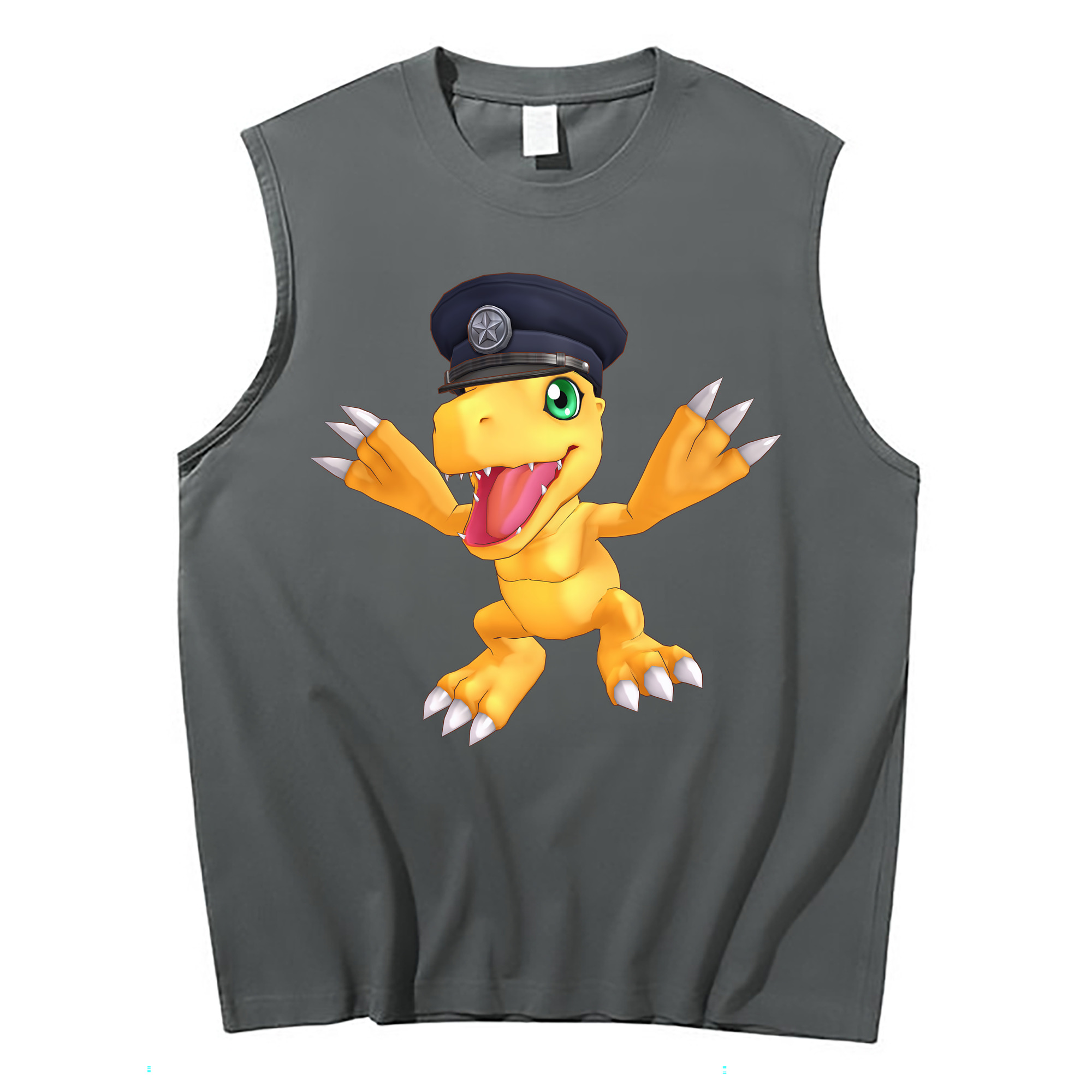 （画像用） Digimon デジタルモンスター/デジモン コットン100％タンクトップ（フロントプリント）